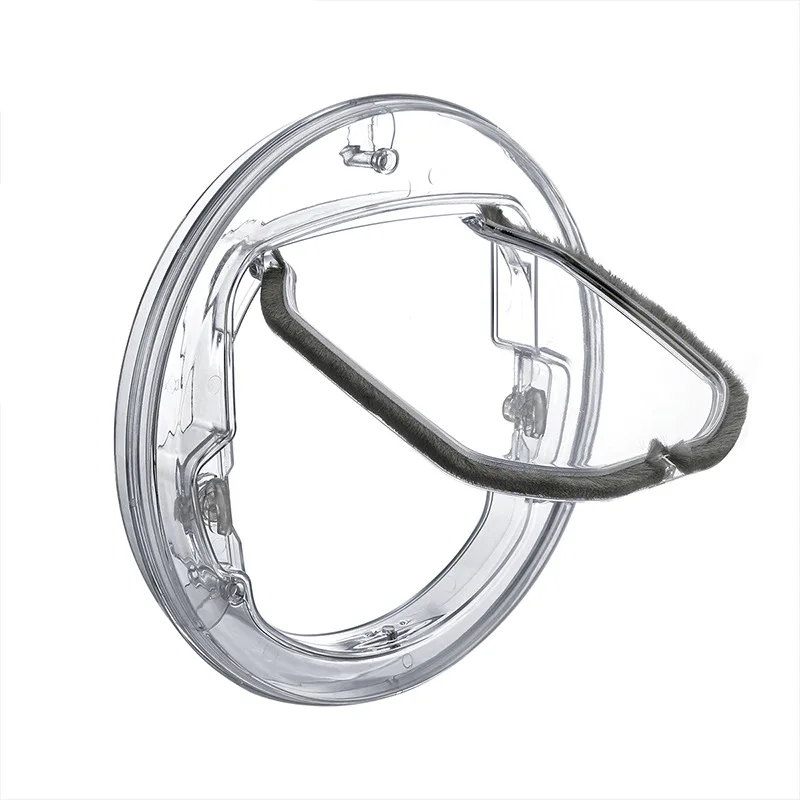 Pet Dog Door With Lock For Cat Puppy Dog Door With Lock Transparent Round For Screen Window Sliding Glass Glass Window