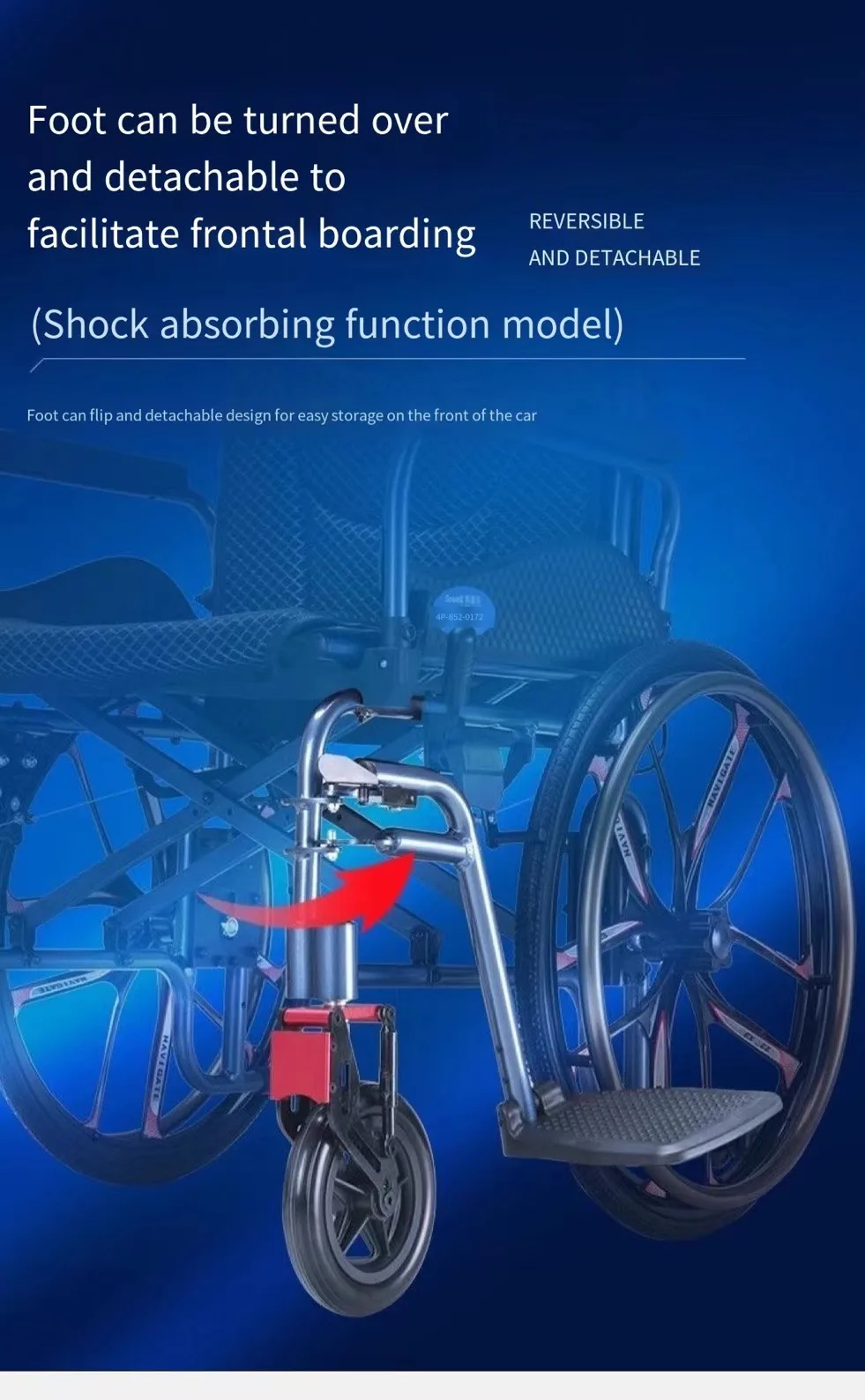 The elderly and disabled wheelchair stroller four-wheel shock absorption