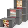 Storage Bags with Clear Window Wardrobe Organiser Foldable Storage Boxes for Clothes Duvets Bedding Blankets High Quality 1