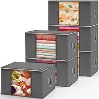 Storage Bags with Clear Window Wardrobe Organiser Foldable Storage Boxes for Clothes Duvets Bedding Blankets High Quality 1