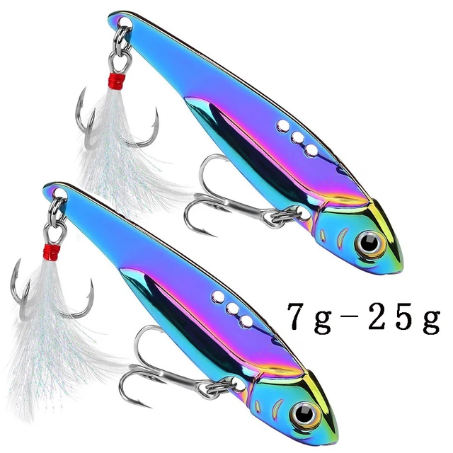 Metal VIB Lures 25g 18g 15g 10g Sequins 3D Eyes Vibrations Spoon Fishing  Bait Bass Artificial Hard Bait Cicada Fishing Tackle - AliExpress