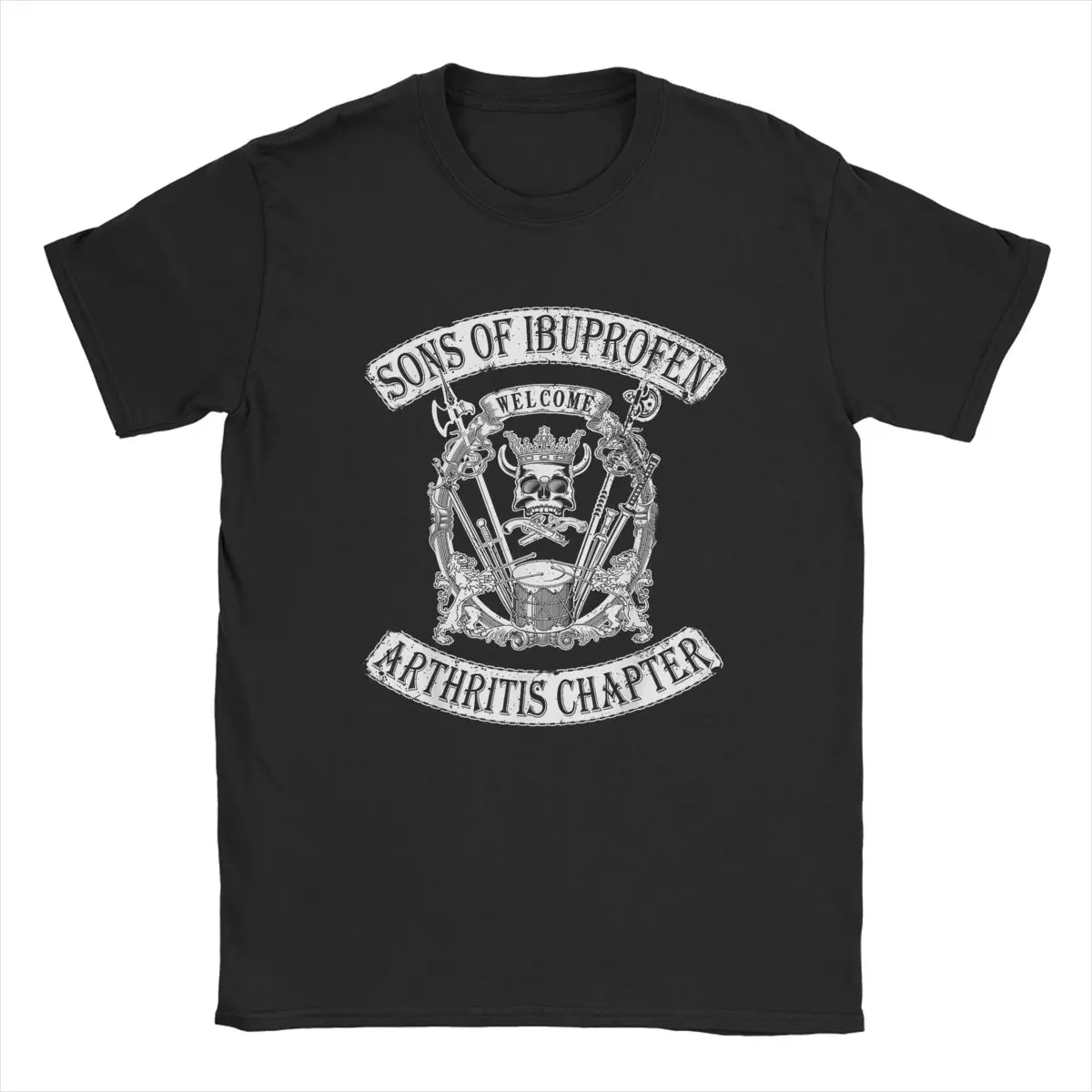 Sons Of Lene Anarchy Chapter T-Shirt Uomo Funny Old Bike Pure Cotton Tees Girocollo Magliette A Maniche Corte Plus Size Top