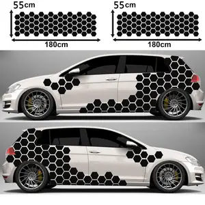 Auto Camouflage Kit solide Sechseck Waben seite Aufkleber Aufkleber Rennen  - AliExpress