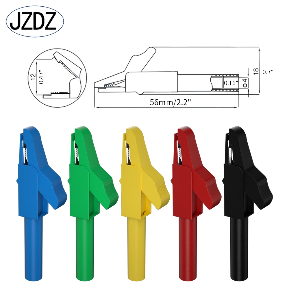 JZDZ Multimeter Test Lead Kit Alligator Clips to 4MM Banana Plug Test Probe Kit Electrical Tools 20pcs 25pcs 8006 multimeter test leads kits
