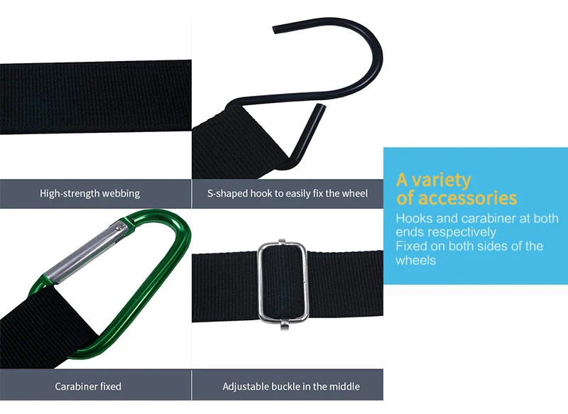New 2PCS 4.4m Car Covers Fixed Rope Strap Car Clothing Fixing Rope Cover Windproof Belt Luggage Bag Cargo Lashing Strap