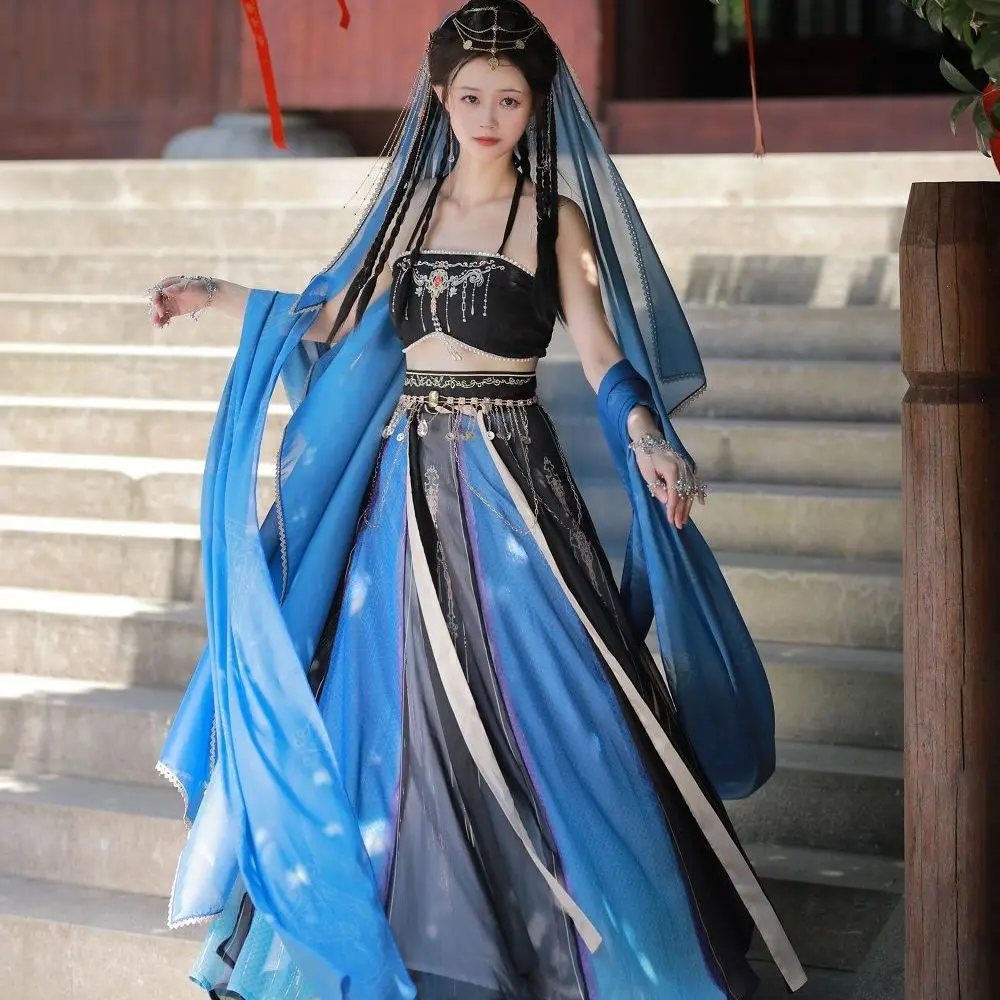 

Five or five years of original Hanfu new [exotic style] one-piece broken skirt super fairy four seasons model