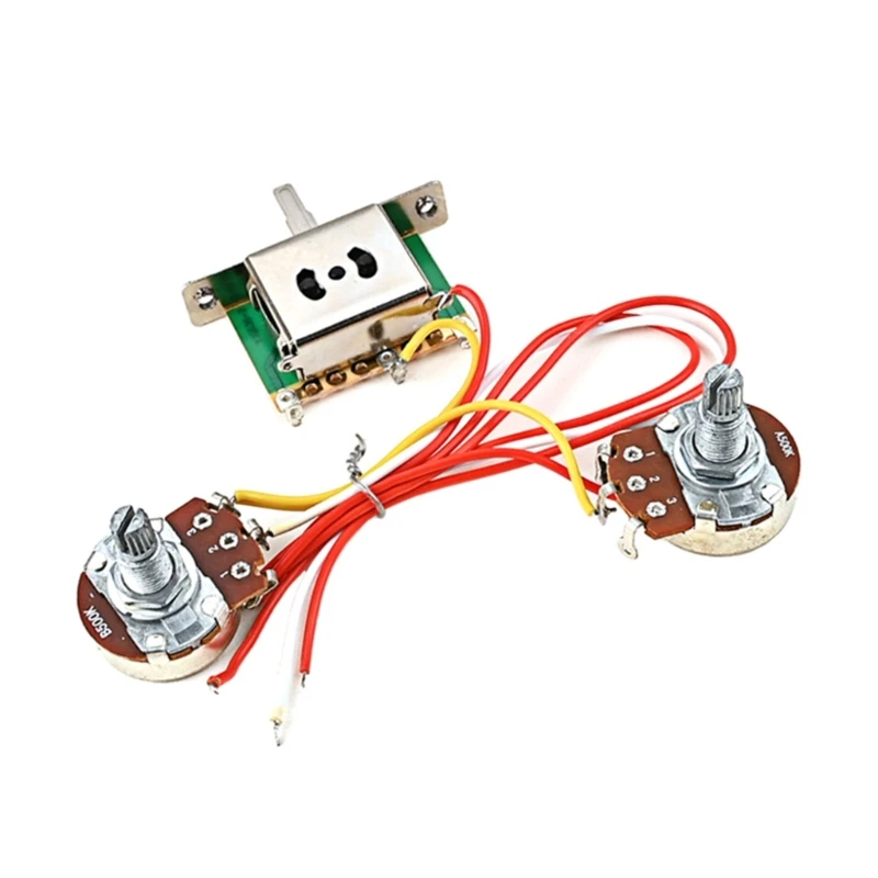 

Electric Guitar Wiring Harness 1 Volume 1 Tone Prewired 3 Way Toggle E56D