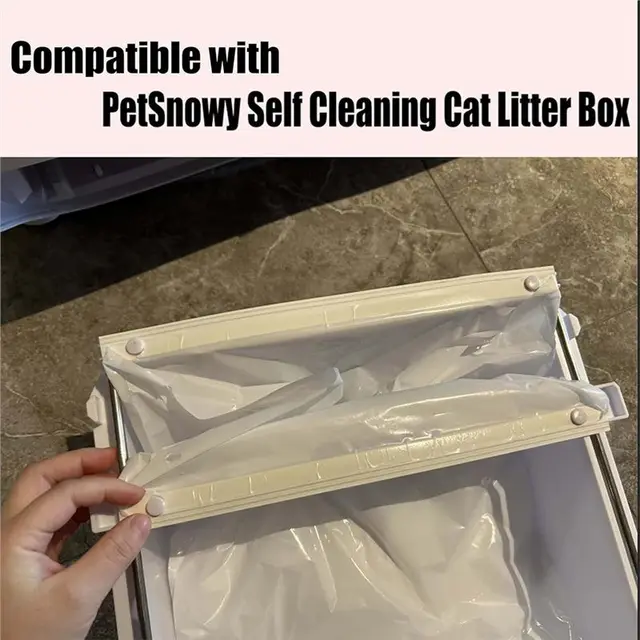 BHBD-Cat Litter Box Liner For Petsnowy SNOW+ Self-Sealing Waste Drawer Bags For Automatic 30Pcs 4