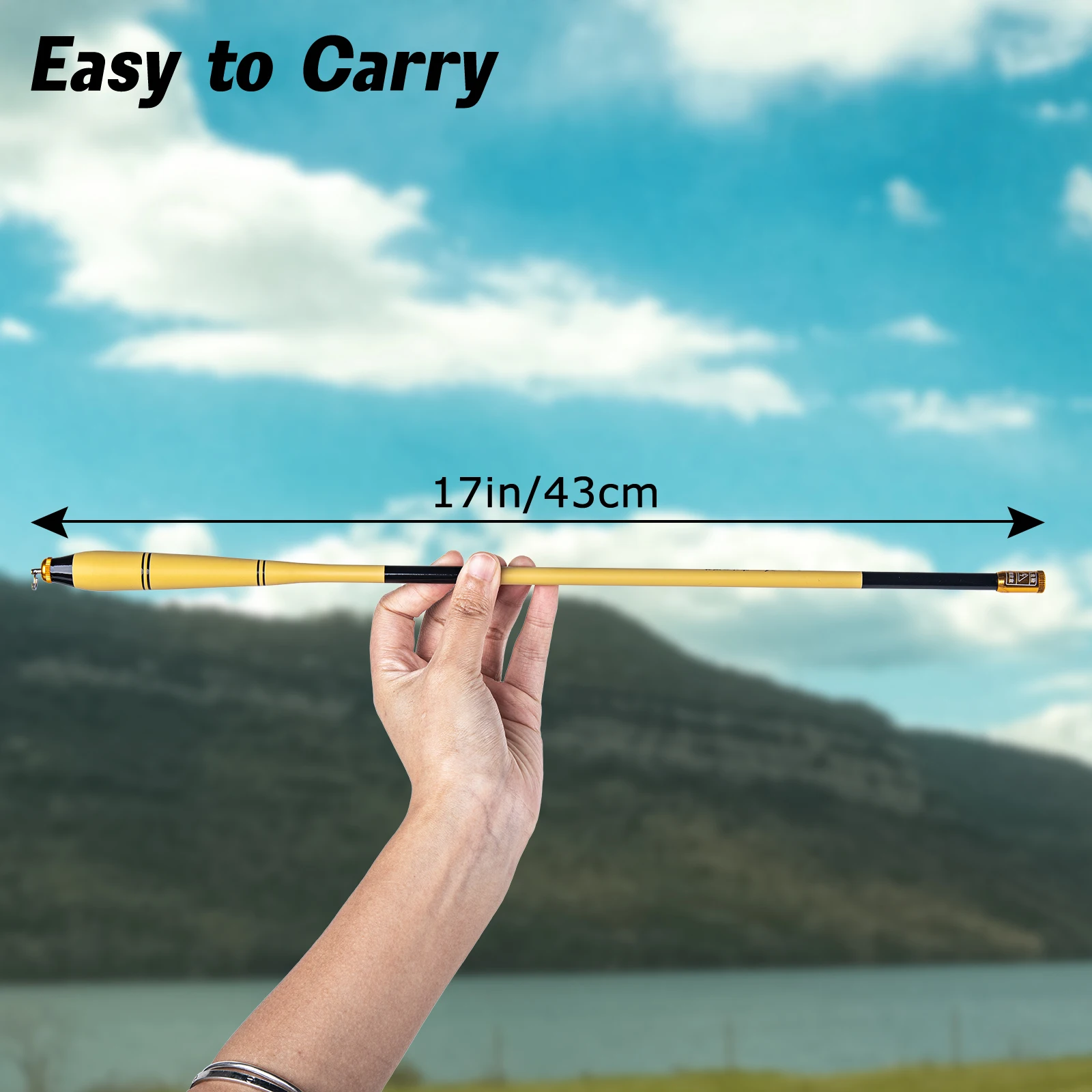 Goture Telescoping Fishing Rods Portable Travel Fishing Pole Collapsible  Carbon Fiber Ultra Light for Trout, Bass,Freshwater Saltwater 