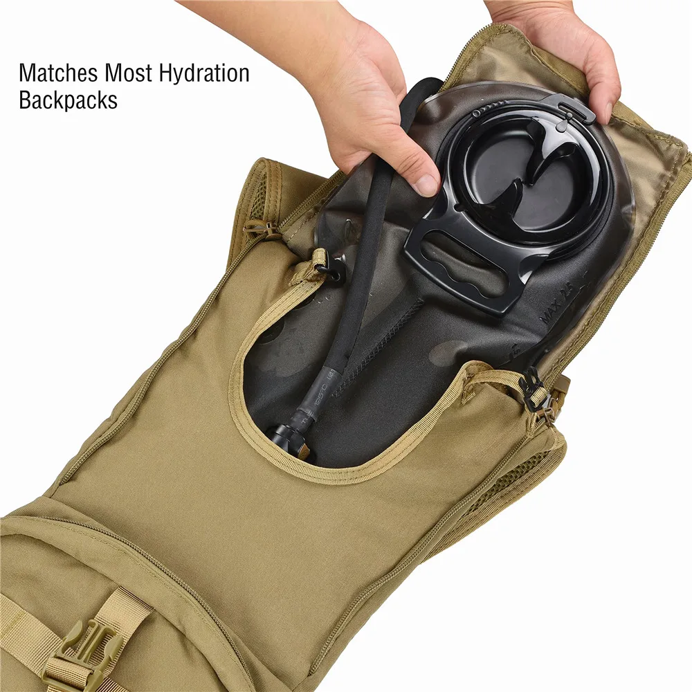 TPU Detachable Drinking Tube Water Bag Large Capacity Outdoor Drinking Bag Mountaineering Running Reservoir Bag 2L/2.5L/3L Kitchen