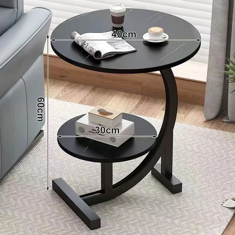 Creative Bedside Cabinet Simple Modern Small Bedside Table Bedroom Nightstand Storage Table Two Layer Coffee Tables