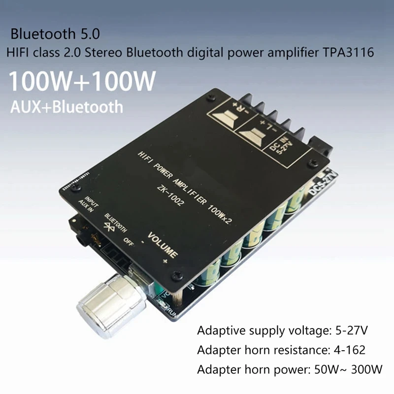 Рисунок 3 - ZK-1002 HIFI 100WX2 TPA3116 Bluetooth 5