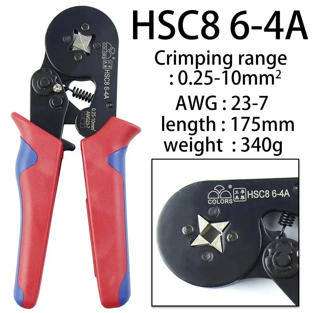 800 pcs Ferrule Crimping Tool HSC8 6-4/6-6 Electrical Crimper Plier