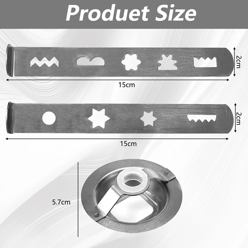 Biscuit Attachment Accessories 8 Shapes For Meat Mincer Food Processor Set Of 2