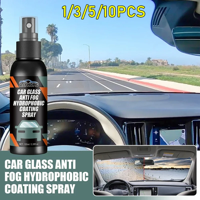 Water Repellent Spray 100ML Car Glass Hydrophobic Anti-rain Liquid Windshield Mask Car Windscreen Cleaner for Auto Cleaning