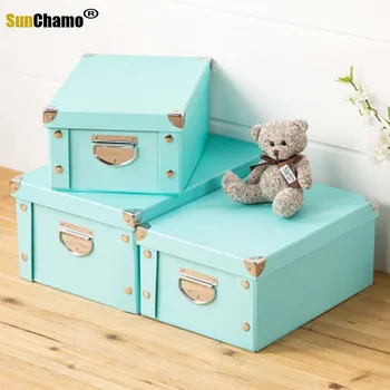 1pcs Foldable Storage Boxes Clothes Box Desktop Sundries Stationery Living Room Office Book Container Organiser Organizer 1