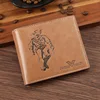 Men Inserts Foldable Wallets Picture Coin Slim Purses Business Money Credit ID Cards Holders Vintage Protection Capacity Bags 5