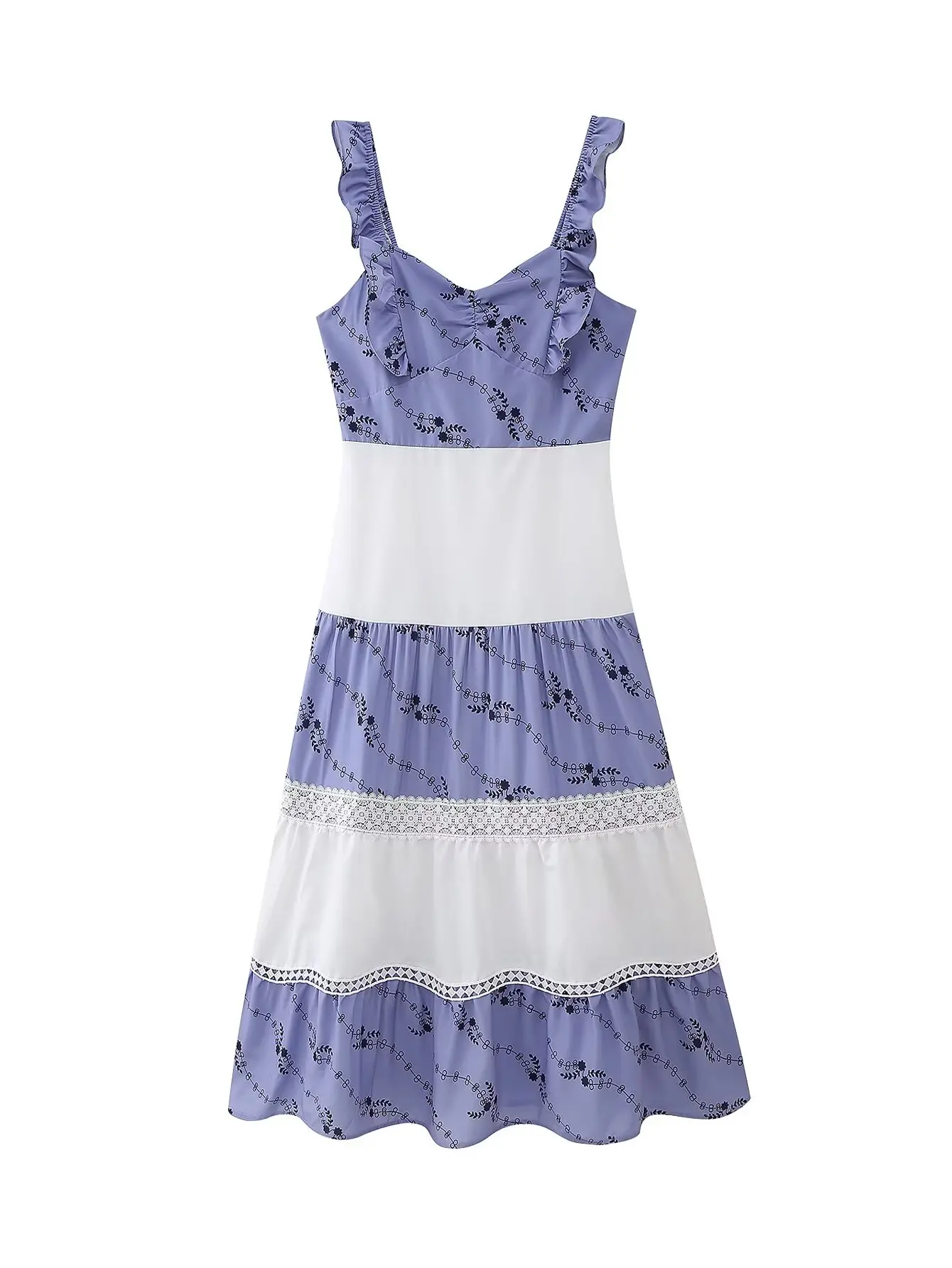 

Женское длинное платье с принтом TRAFZA, плиссированное пляжное платье на молнии, с V-образным вырезом, без рукавов, с открытой спиной, летнее платье