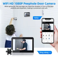 Awapow 4.3 Inch Wifi Door Viewer Smart Tuya Video Doorbell Camera Peephole 2-Way Audio Mini Camera Motion Detection Night Vision - Image 5