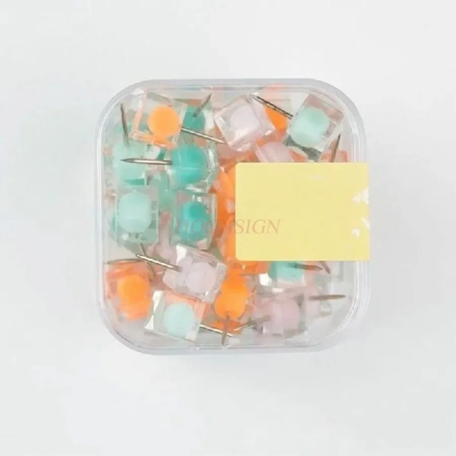 50pcs 푸시 핀 장 푸시핀 창의적인 인덱스 압정 게시판 마커 사무실 학교 용품