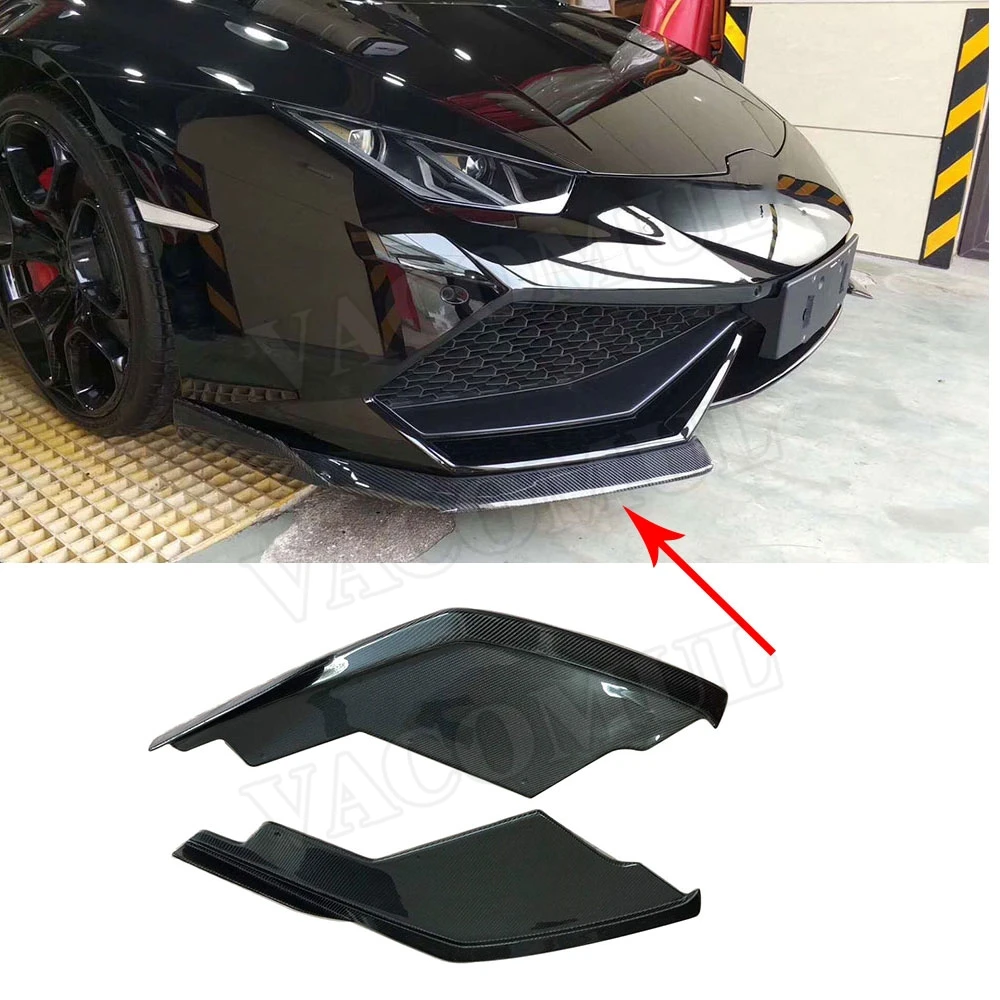 

Front Bumper Lip Splitters Apron Carbon Fiber case for Lamborghini Huracan LP600 LP610 Coupe 2014-2017 D Style Car Styling