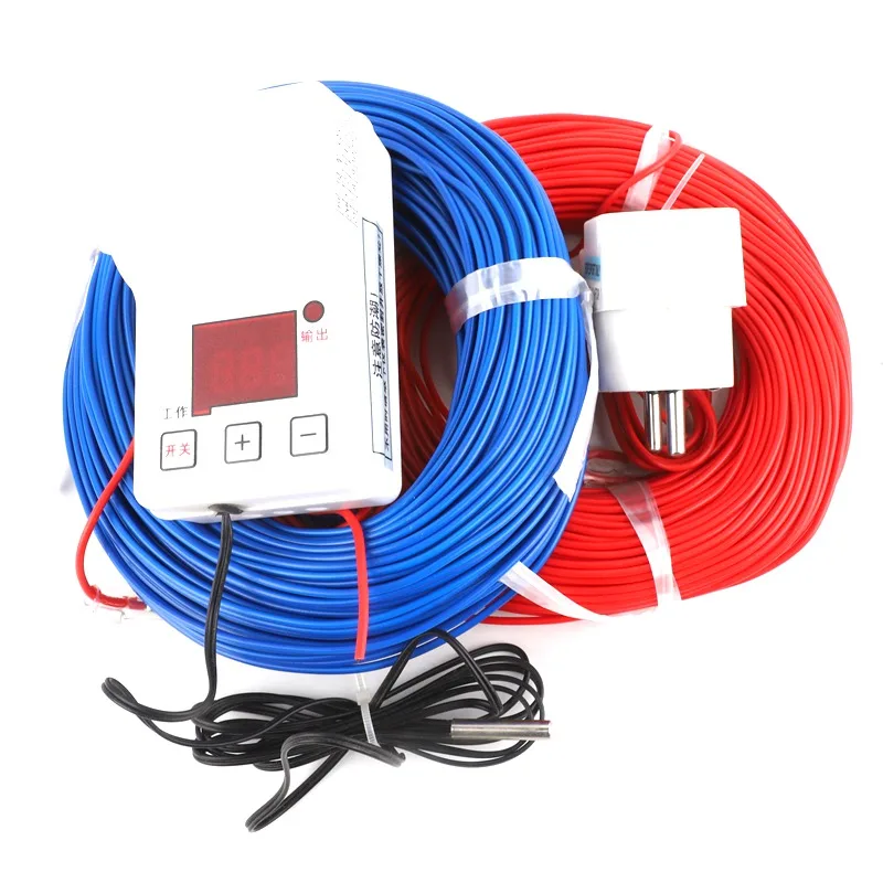 30m-120m Greenhouse Temperature Control Line Nursery Bed Geothermal Wire Air Soil Heating Wire Cable Garden Plants Heater garden greenhouse cover heating element
