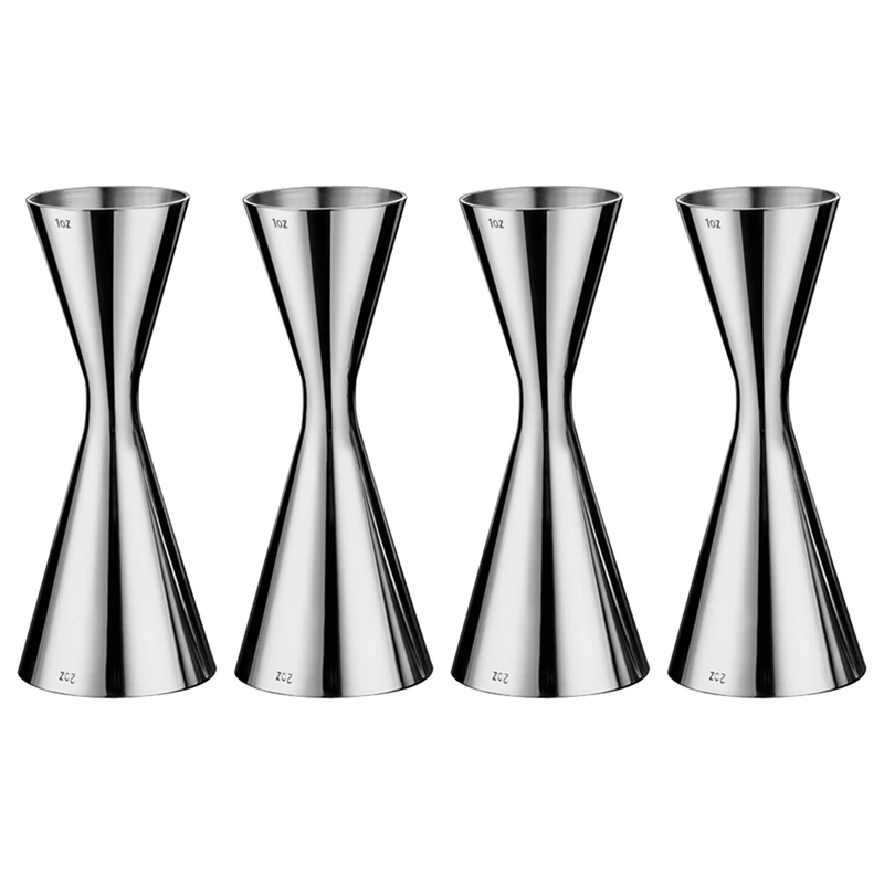 

4X Stainless Steel Measure Cup Double Head Bar Party Wine Cocktail Shaker Jigger 60Ml