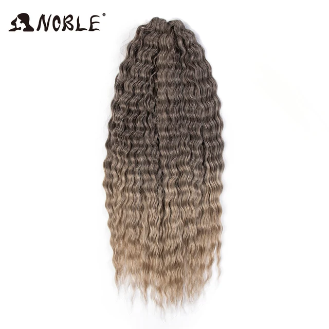 Noble Synthetic Hair Cosplay Water Wave 24Inch Twist Crochet Hair Braid Hair Ombre Blonde Pink Deep Wave Braiding Hair Extension T4-22