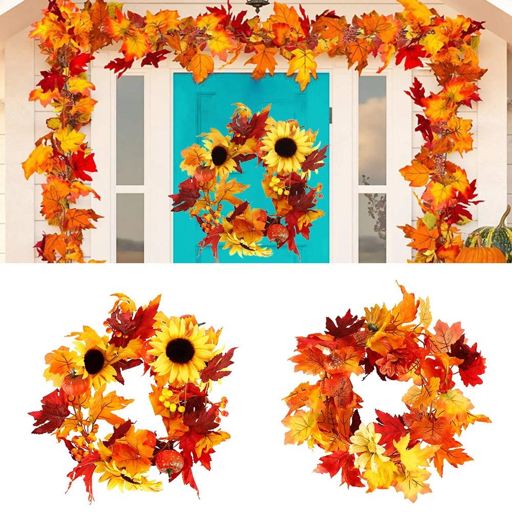 Maple Leaf Vine 2m Artificial Maple Leaf Vine Hanging Green Garden Party Wall Decoration Led String Lights