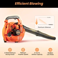 25.4CC  Commercial Handheld Leaf Blower Heavy Duty Gas Powered 2-Stroke Grass Clean Tool Leaf Blower 2