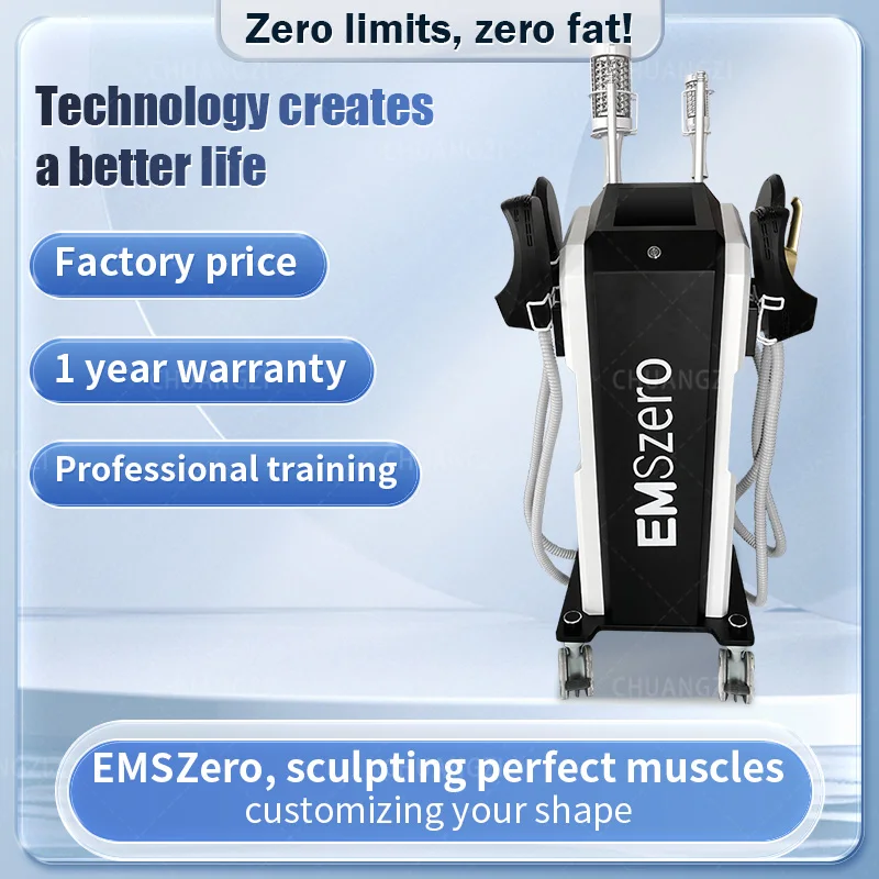 zero 바디 조각 기계, 6500W 14 T Rf slim neo HIEMT 전자기 슬리밍  근육 구축 기계, 롤러 포함
