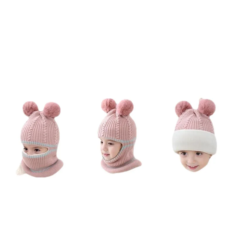 Ensemble Hiver Enfant 3 En 1 - Bonnet écharpe Gants - Tricot