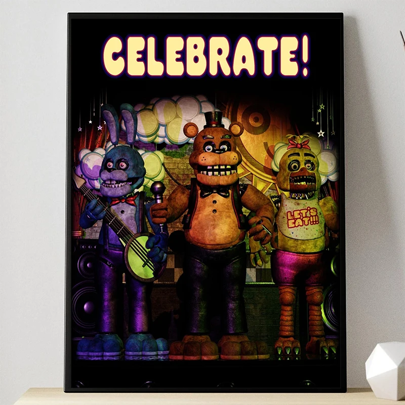 Canvas Wall Art FNAF Five-nights-At-Freddys Ultimate Group Prints for Living Room Home Decor