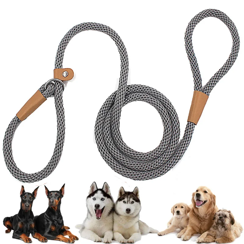 

Dog Leash Training Slip Lead Dog Leash-6 FT Strong Rope Leash for No Pulling Pet Training - Ideal for Small Medium and Large Dog