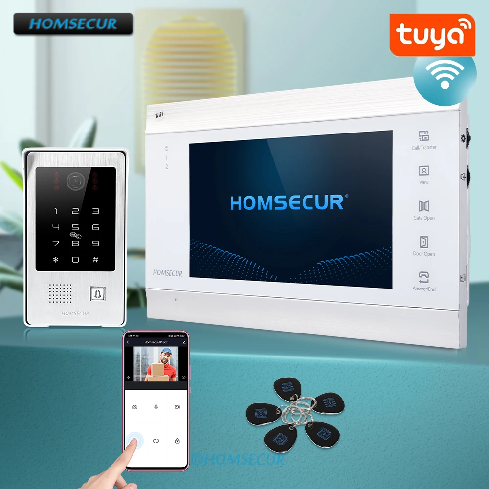 Homsecur 4 Wire Wifi Tuya 7" Video Door Phone Doorbell