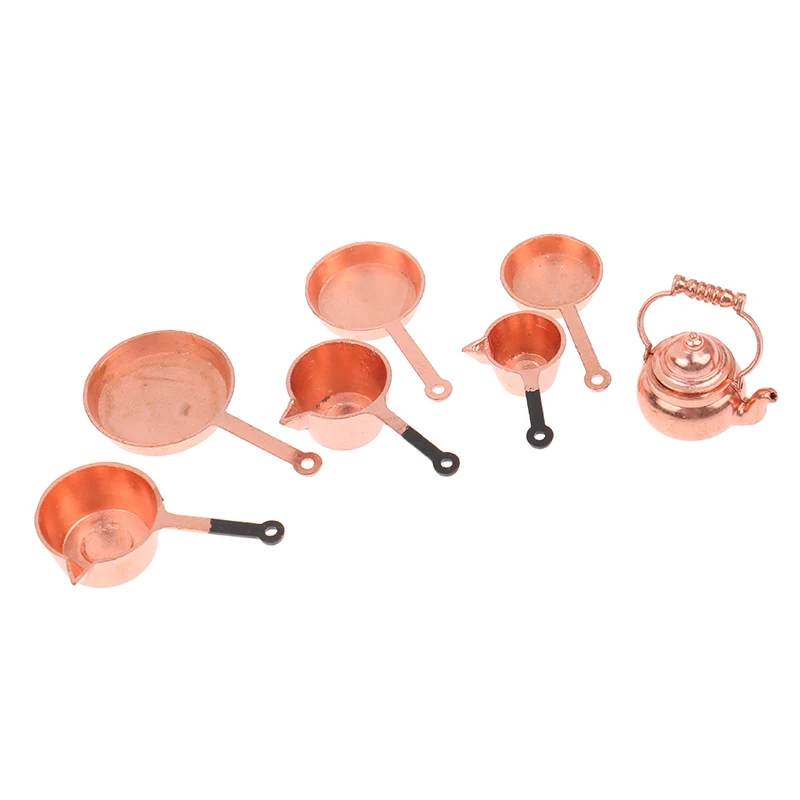 

1:12 Dollhouse Miniature Simulation Frying Pan Kettle Water Spoon Pot Model DIY Home Accessorie