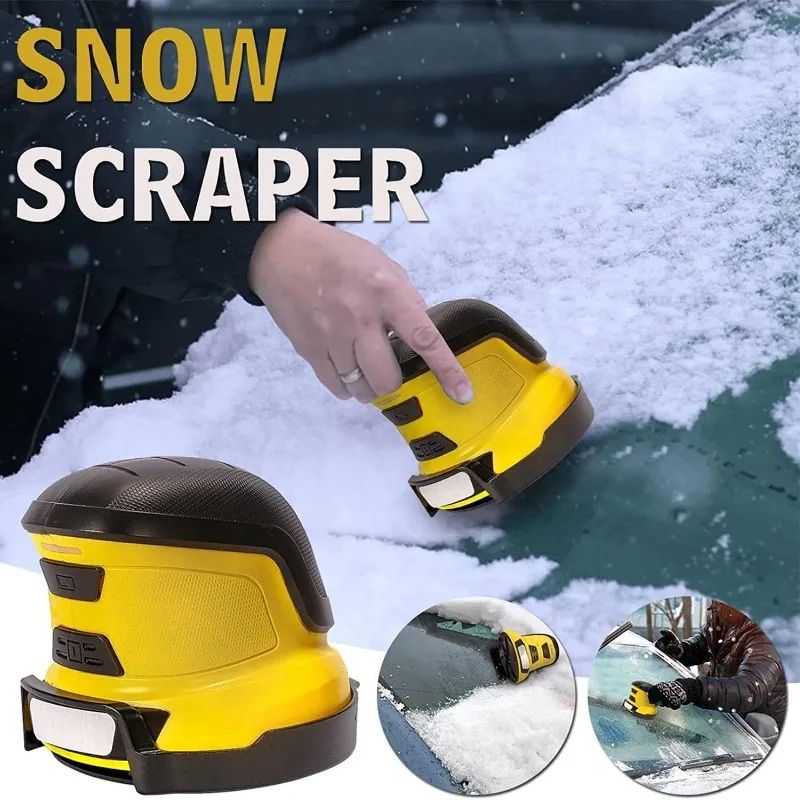 Portable Electric Car Ice & Snow Remover - Heated USB-Rechargeable Defroster, Detachable Windshield Tool for Winter Vehicle Care