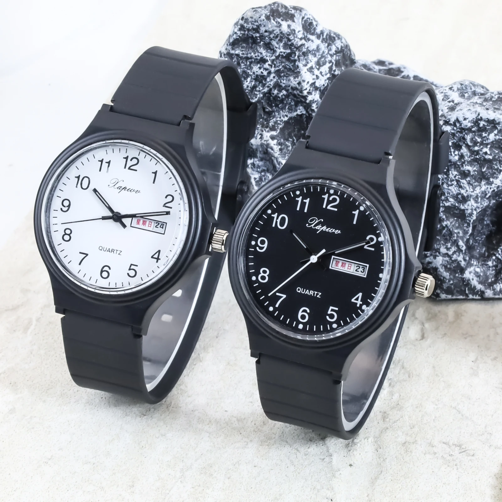 Versatile Dual Calendar Silicone Sports Watch – Waterproof Back-to-School Gift