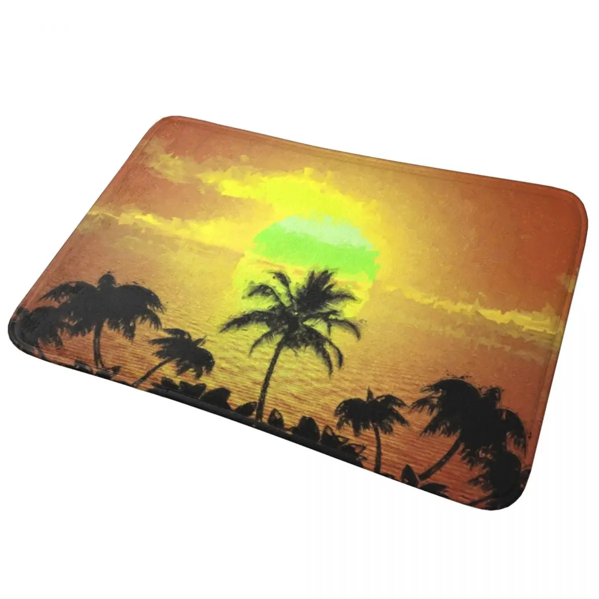 

Sunset Oil Painting Doormat Anti-skid Super Absorbent Bath Mats Home Entrance Rugs Kitchen Living Room Bedroom Carpet Footpad