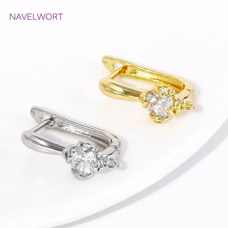 18K Gold Plated Brass Anti-Allergy Earring Hooks Clasps Shvenzy Ear Wire Earring Hook For DIY Earring Jewelry Making Fittings 4
