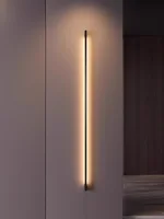 โมเดิร์น Minimalist ยาวโคมไฟติดผนัง LED ติดผนังห้องนั่งเล่นในร่มห้องนอนโคมไฟพื้นหลัง Home Decora ติดตั้ง 110/220V 1