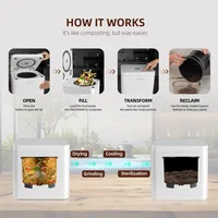 LUXFOND Indoor Home Electric Smart Kitchen Food Waste Recycler Countertop Household Composter Machine 2