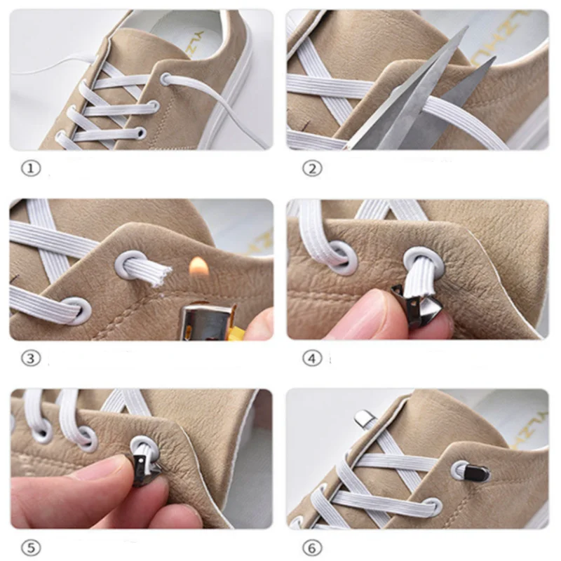 Elastic No-Tie Shoelaces for Kids and Adults - Quick and Easy Outdoor Unisex Solution