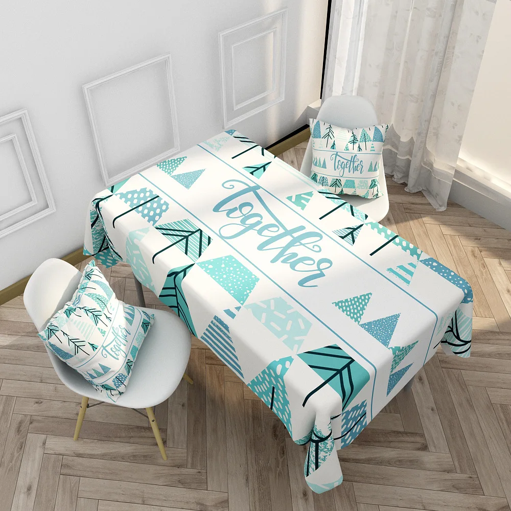 

Nordic Ins Style Printed Tablecloth for Home Use Living Room Kitchen Waterproof and Oil Resistant Tablecloth Cartoon Tablecloth