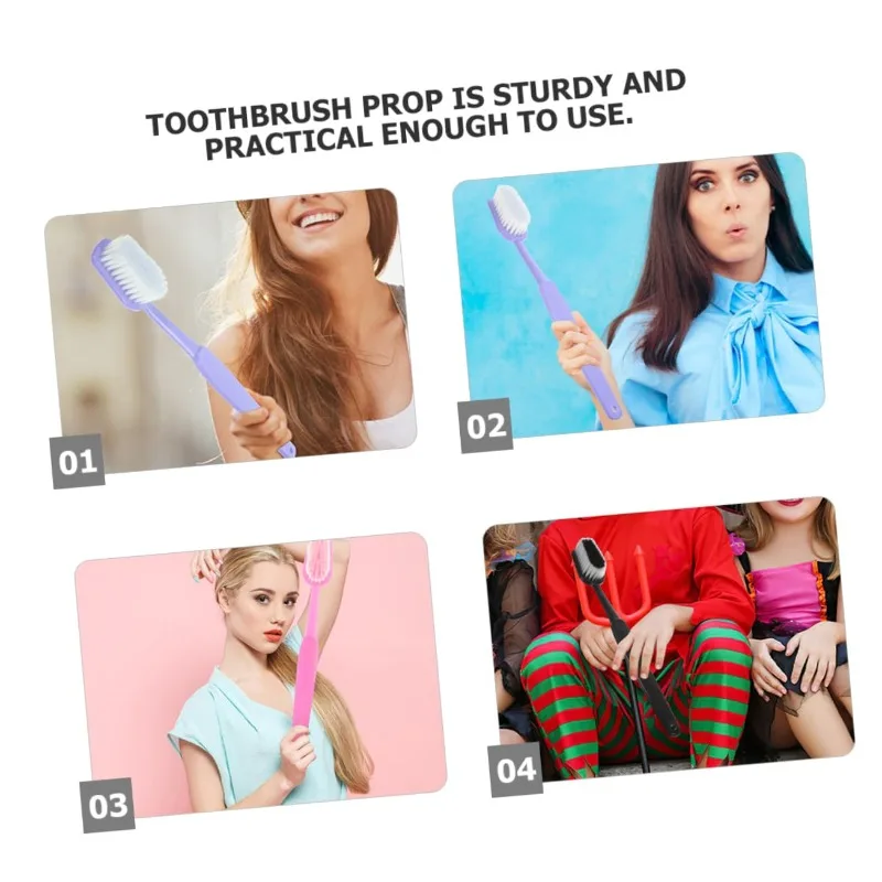 Colorful Super Long Toothbrush Oversized Bath Brush Oral Care Deep Cleaning Oral Cleaning Dentistry Brushing Teeth T