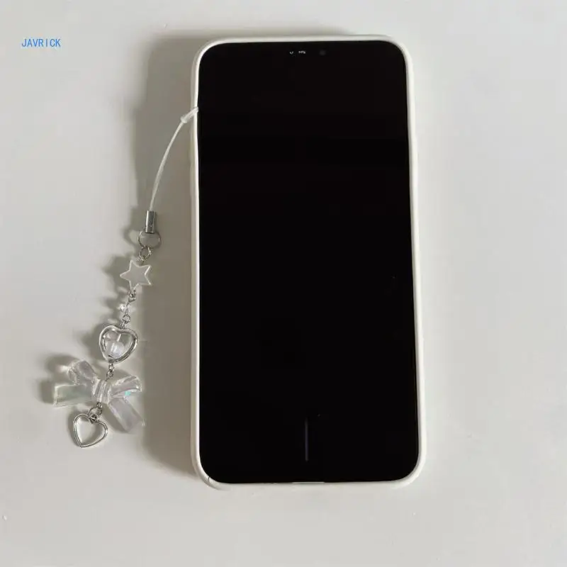 

Y2K Phone Charm Pendant KeyChain For Bag Phone Star Bowknot
