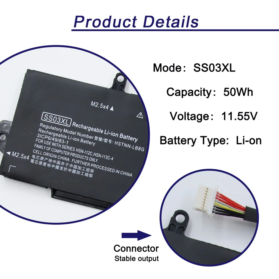 Oyomba SS03XL Laptop Batterij Voor HP EliteBook 730/735/740/745/830/840/846 G5/G6 & ZBook 14U G5/G6