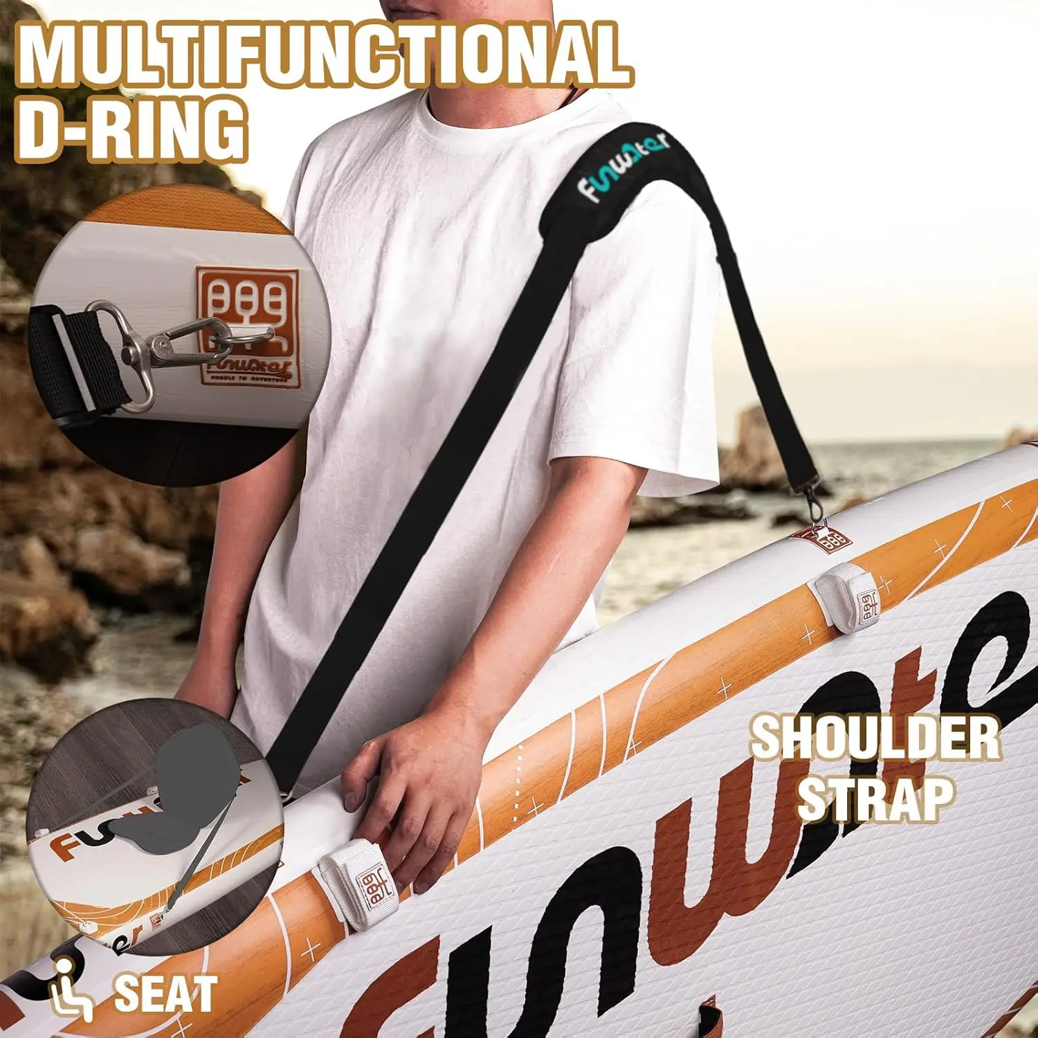 Inflatable Ultra-Light Stand Up Paddle Board for All Skill Levels with Premium SUP Accessories,Non-Slip Com