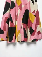 2025 Women Summer MIDI Skirts Fashion Print Side Zipper Female ELegant Street Skirt Clothing - Image 6