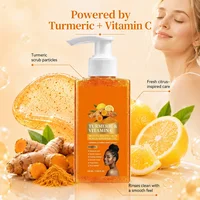 Gel douche au curcuma, orange et vitamine C, parfum frais, hydratant, éclaircissant, exfoliant, nettoyage en profondeur, peau lisse. 4
